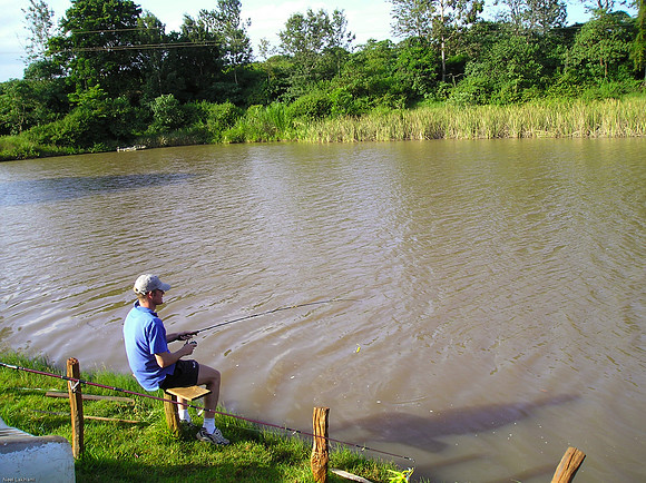Zig tries his hand at fishing - he caught nothing