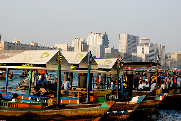 Abra boats, the most effecient transport across Dubai cheek